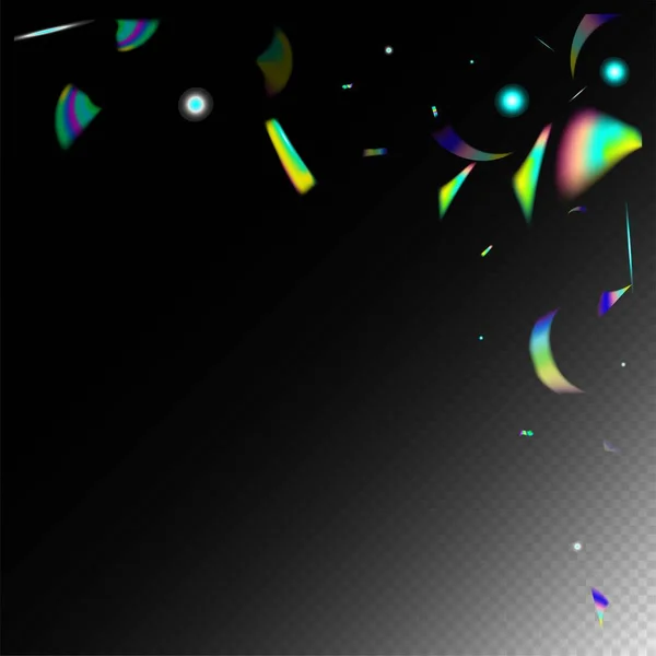 Blue Purple Green Celebration Background Silver Transparent Falling Particles Falling — 스톡 벡터