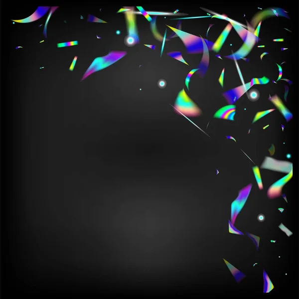 Holo Glam Effect Rainbow Φώτα Ουράνιο Τόξο Tinsel Ασημένια Διαφανή — Διανυσματικό Αρχείο