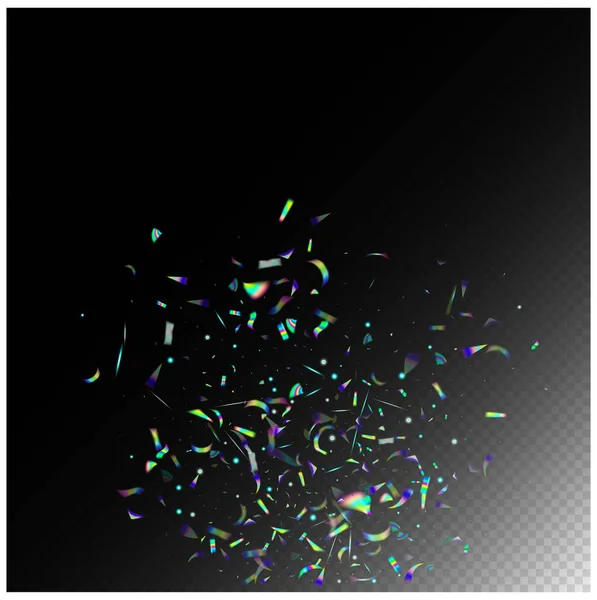 Gradient Overlay Levendige Folie Tinsel Holo Glam Effect Rainbow Tinsel — Stockvector