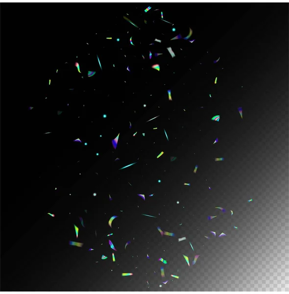Holo Glitch Effect Rainbow Bokeh Fondo Celebración Azul Púrpura Verde — Archivo Imágenes Vectoriales