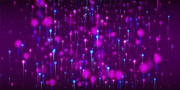 Papel Parede Moderno Roxo Rosa Azul Inteligência Artificial Big Data — Vetor de Stock