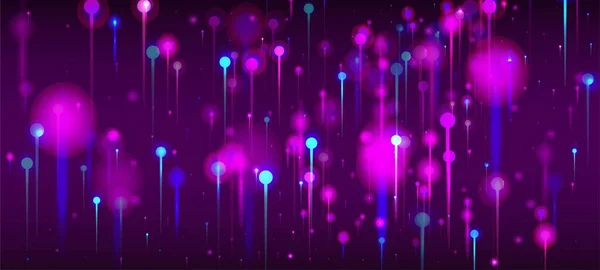 Blauw Roze Paars Moderne Behang Big Data Kunstmatige Intelligentie Internet — Stockvector