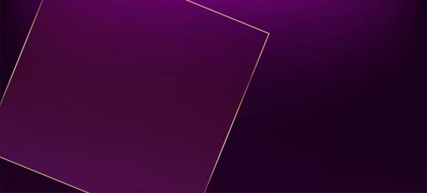有金线的紫色商业票据 金银几何设计 皇家富贵客三角旗 新年圣诞广场海报 3D抽象多边形闪烁邀请 豪华水晶金卡 — 图库矢量图片