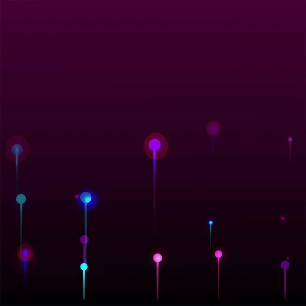 ピンクパープルブルー概要背景 明るい光のノード粒子 ビッグデータ人工知能インターネット未来壁紙 ネットワーク科学バナー 光ファイバー 社会科学ライトピン — ストックベクタ