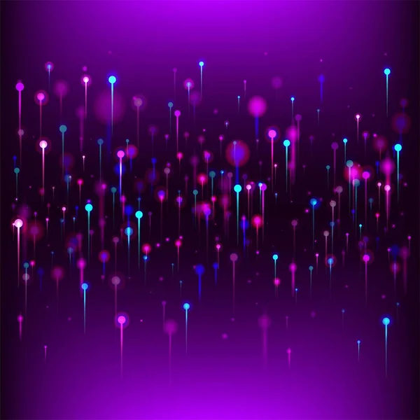 Purple Pink Blue Abstracte Achtergrond Netwerk Wetenschappelijke Banner Kunstmatige Intelligentie — Stockvector