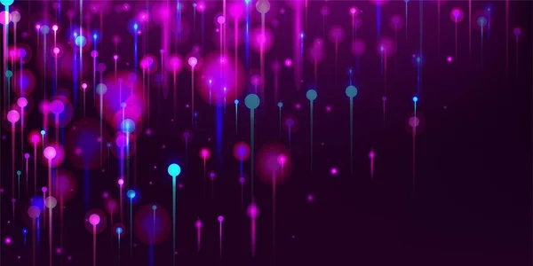 Сині Фіолетові Рожеві Абстрактні Шпалери Мережевий Науковий Прапор Штучний Інтелект — стоковий вектор