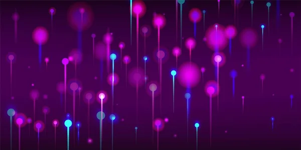 Purple Blue Pink Modern Wallpaper Artificial Intelligence Big Data Ethernet — Stock Vector