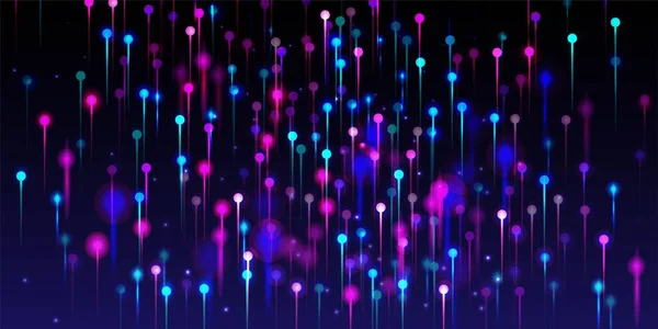 Рожево Блакитний Фіолетовий Сучасний Фон Штучний Інтелект Великі Дані Інтернет — стоковий вектор