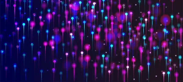 Pink Blue Purple Modern Wallpaper Vivid Light Glow Particles Artificial — Stock Vector