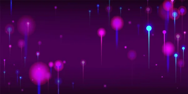 Violet Rose Bleu Moderne Fond Épingles Lumineuses Particules Intelligence Artificielle — Image vectorielle