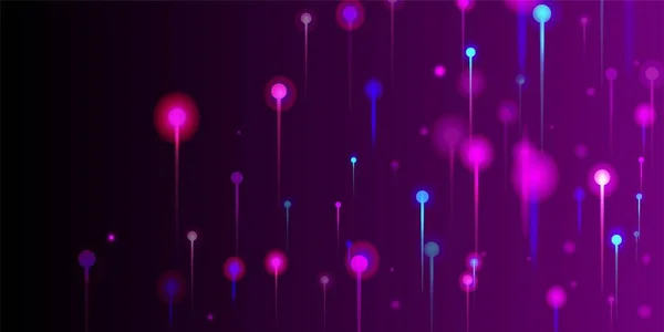 Purple Blue Pink Abstracte Achtergrond Netwerk Wetenschappelijke Banner Big Data — Stockvector