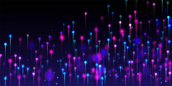 Roxo Rosa Azul Abstrato Papel Parede Big Data Inteligência Artificial — Vetor de Stock