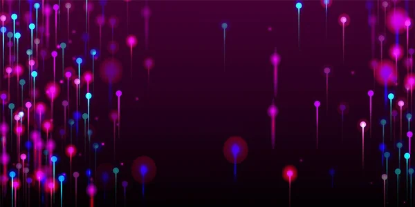 Sfondo Astratto Rosa Viola Blu Elementi Perni Luminosi Big Data — Vettoriale Stock