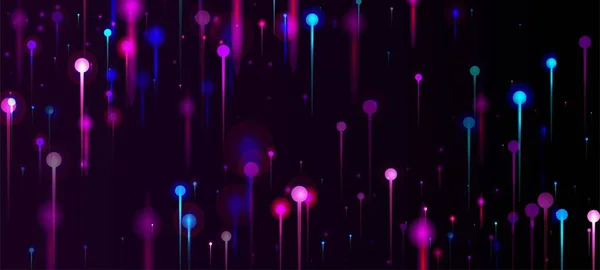 Purple Blue Pink Abstract Wallpaper Levendige Lichtstralen Elementen Big Data — Stockvector