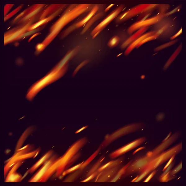 Chama Ardente Fiery Sparkles Fundo Brilho Fogo Quente Pisca Imagem — Vetor de Stock