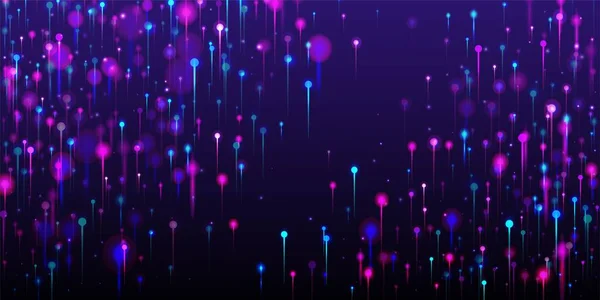 Μωβ Μπλε Ροζ Αφηρημένη Ταπετσαρία Επιστημονικό Πανό Δικτύου Τεχνητή Νοημοσύνη — Διανυσματικό Αρχείο