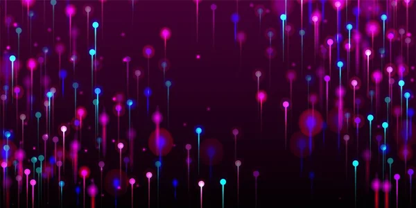 Blue Pink Purple Abstract Background Big Data Intelligence Artificielle Ethernet — Image vectorielle