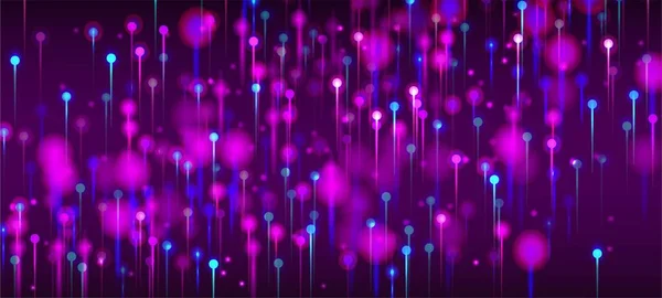 Roxo Rosa Azul Moderno Fundo Inteligência Artificial Big Data Internet — Vetor de Stock