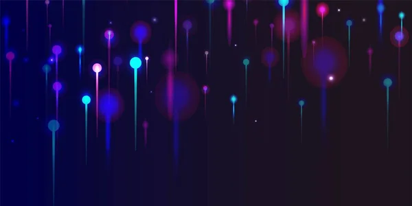 Розовый Синий Фиолетовый Абстрактные Обои Частицы Неоновых Светильников Искусственный Интеллект — стоковый вектор