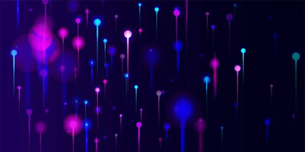 Purple Pink Blue Abstract Wallpaper Artificial Intelligence Big Data Internet — Stockvector