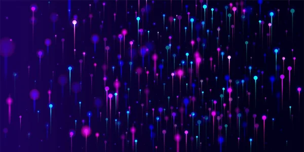 Blue Pink Purple Abstract Wallpaper Світло Освітлює Частини Big Data — стоковий вектор