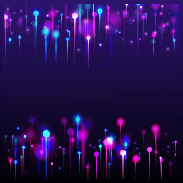 粉色紫色蓝色现代壁纸 大数据人工智能以太网的未来背景 活体光粉元素 网络科技横幅 社会科学纤维光针 — 图库矢量图片