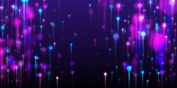 Blue Pink Purple Abstract Background Big Data Intelligence Artificielle Ethernet — Image vectorielle