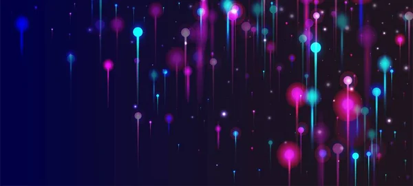 Purple Blue Pink Modern Wallpaper Vědecký Prapor Sítě Big Data — Stockový vektor