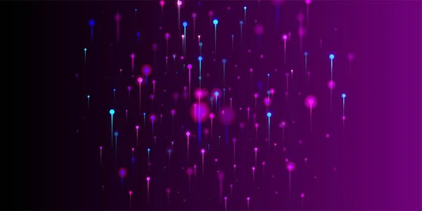 Фіолетово Сині Рожеві Абстрактні Шпалери Великі Дані Штучний Інтелект Ethernet — стоковий вектор