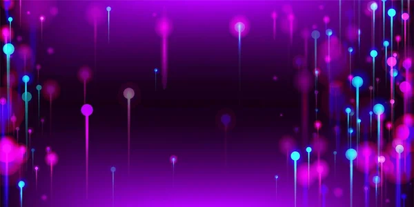 Голубой Фиолетовый Розовый Абстрактный Фон Сетевой Технологический Флаг Большие Данные — стоковый вектор