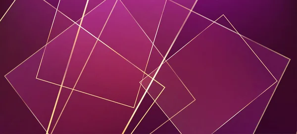 Altın çizgileri olan Ruby Business Paper. Altın Zenginler Low Poly Tasarımı. Yeni yıl kareleri çerçevesi. Lüks Altın Kristal Kart. Royal Premium Geo Sınırı. Mor Geo Düğün Köpüklü Kapağı.