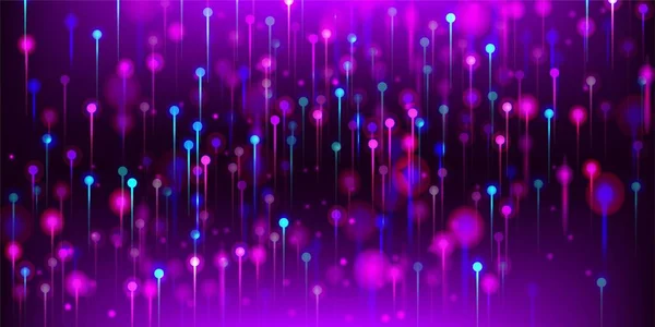 Фіолетовий Синій Рожевий Абстрактний Фон Мережевий Науковий Прапор Великі Дані — стоковий вектор