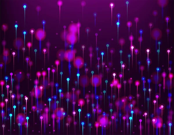 Papel Parede Azul Roxo Rosa Moderno Big Data Inteligência Artificial — Vetor de Stock