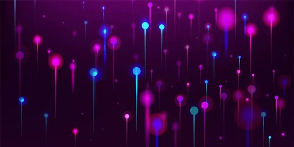 Rose Bleu Violet Fond Moderne Bannière Scientifique Réseau Big Data — Image vectorielle