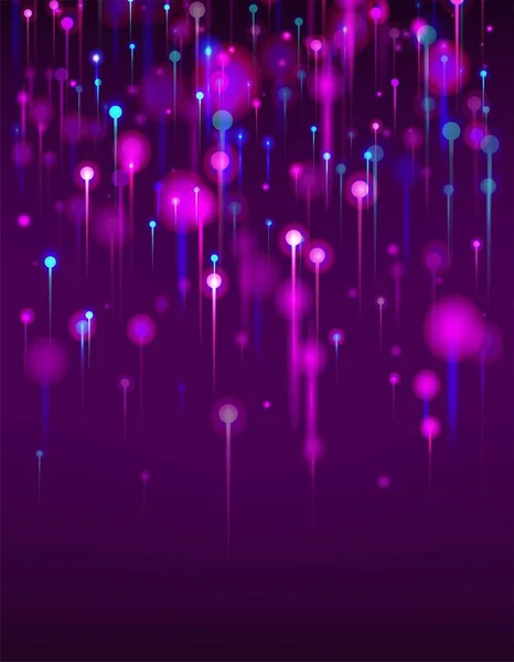 Purple Blue Pink Abstract Background Bright Light Glow Elements Network — Stock Vector