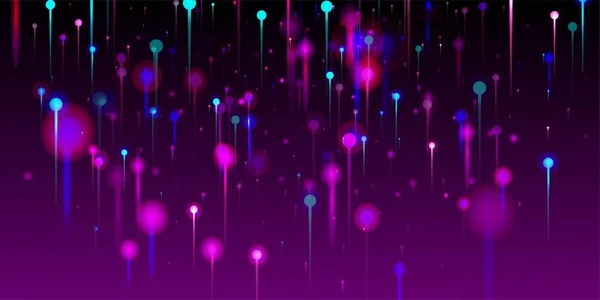 Сине Фиолетовый Розовый Современный Фон Сетевой Технологический Флаг Яркие Светящиеся — стоковый вектор