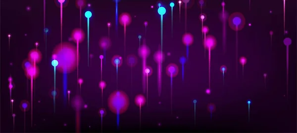 Синий Фиолетовый Розовый Абстрактные Обои Частицы Ярких Световых Булавок Футуристический — стоковый вектор