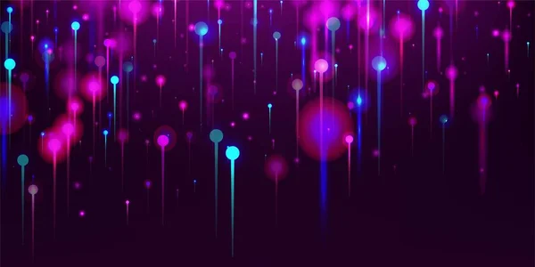 Purple Pink Blue Abstract Wallpaper Artificial Intelligence Big Data Internet — Stockvector