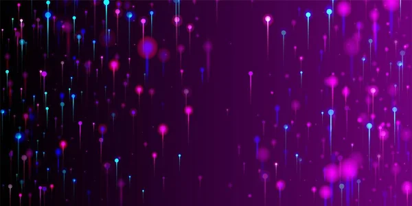Сині Фіолетові Рожеві Абстрактні Шпалери Неонові Світлові Штифти Частинки Мережевий — стоковий вектор