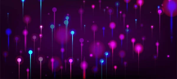 Bleu Rose Violet Fond Moderne Rayons Lumineux Particules Intelligence Artificielle — Image vectorielle