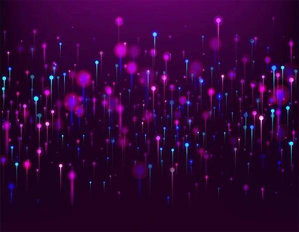 Purple Blue Pink Modern Wallpaper Neonové Světelné Paprsky Network Technology — Stockový vektor