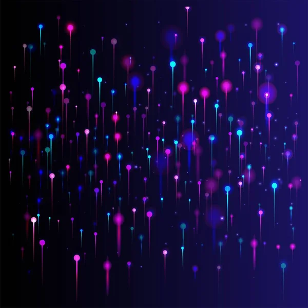 Purple Blue Pink Modern Wallpaper Network Technology Banner Big Data — Stockový vektor