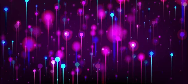 Pink Blue Purple Modern Background Bright Light Pins Particles Network — Stock Vector