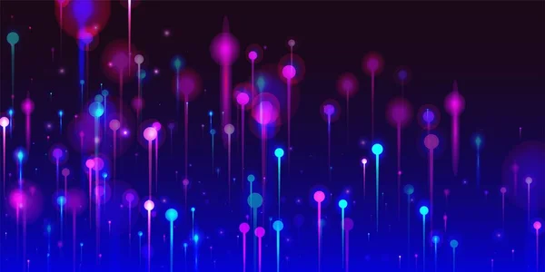 Blue Purple Pink Abstract Wallpaper Яскраве Світло Відбиває Частинки Big — стоковий вектор