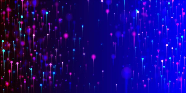 Синий Розовый Фиолетовый Современный Фон Частицы Ярких Световых Булавок Сетевой — стоковый вектор