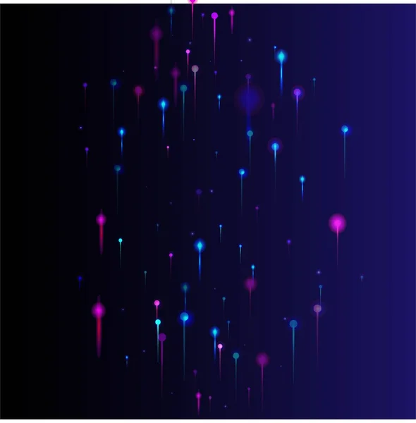 Fondo Abstracto Rosa Azul Púrpura Nodos Luz Brillante Partículas Red — Vector de stock