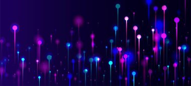 Pembe Mor Soyut Özgeçmiş. Büyük Veri Yapay Zekası Ethernet Fütürist Duvar Kağıdı. Parlak Işık Parçacıkları. Network Technology Banner. Fiber Optik Sosyal Bilimler Işık İğneleri.