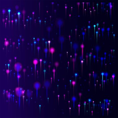 Pembe Mor Modern Duvar Kağıdı. Network Technology Banner. Büyük Veri Yapay Zeka Ethernet Teknoloji Arkaplanı. Neon Light Parçacıkları İğneledi. Fiber Optik Sosyal Bilimler Işık İğneleri.