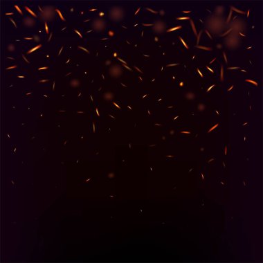 Alevli Alevli Parıltılı Arkaplan. Siyaha Gerçekçi Ateş Etkisi. Gerçekçi Enerji Parıltısı. Yanan Flake Flash 'lar. Parlak Gece, Parıldayan Yıldızlar. İzole Ateş, Turuncu Kırmızı Sarı Kıvılcım, Duman.