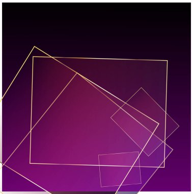 Altın çizgili Pembe İş Kağıdı. Altın Çokgen Sınırı. Yılbaşı Kareleri Pankartı. Royal Rich VIP Geo Tasarımı. Mor Geo Düğün Parlak Davetiyesi. Altın Kristal Lüks Kart.